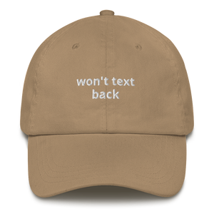 Won't Text Back Dad hat - The Gay Bar Shop